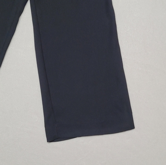 Banana Republic Black Crepe Satin Pleated High Waisted Cropped Palazzo Pants 0 - Picture 5 of 11